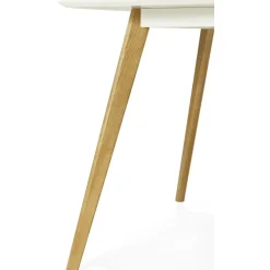Table à Manger rectangulaire blanche pieds bois CANDY