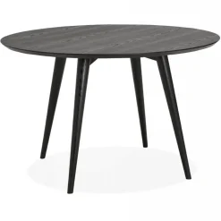 Table à Manger Ronde Bois Noir NADIA