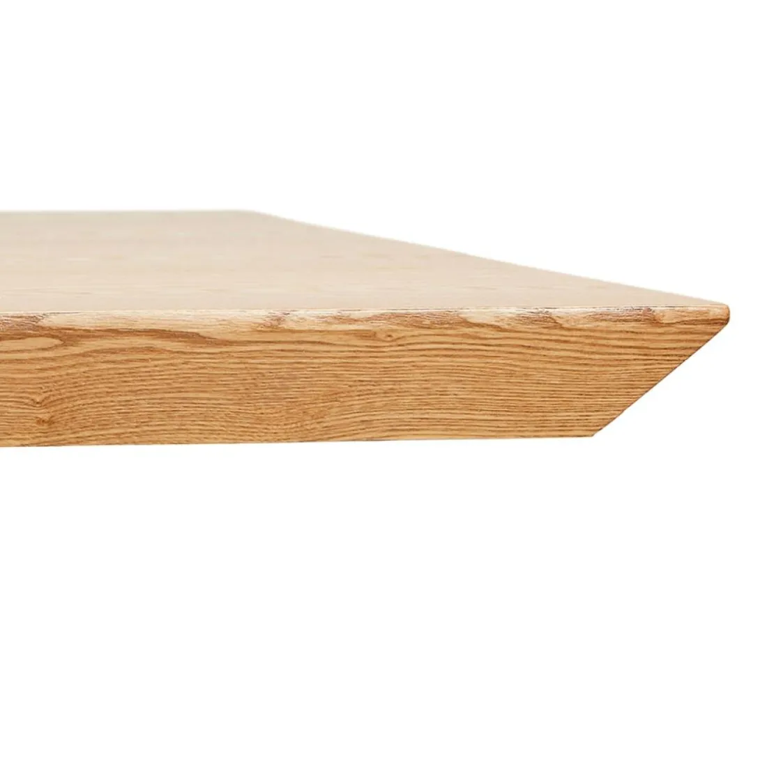 Table à manger 'WALABY' en bois finition naturelle avec pied central en métal