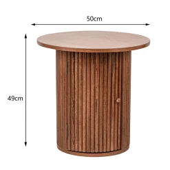 Table Appoint Bout de Canape Rangement en Bois