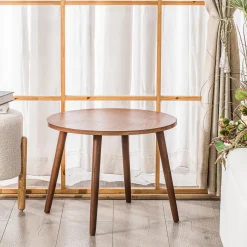 Table Appoint Bout de Canape Meuble Bois Rond