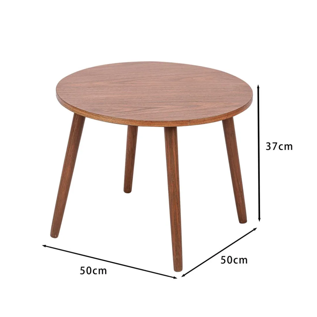 Table Appoint Bout de Canape Meuble Bois Rond