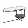 table basse en métal laqué noir,