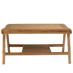 Table basse FLORES rectangulaire double plateau en teck WILL Marron