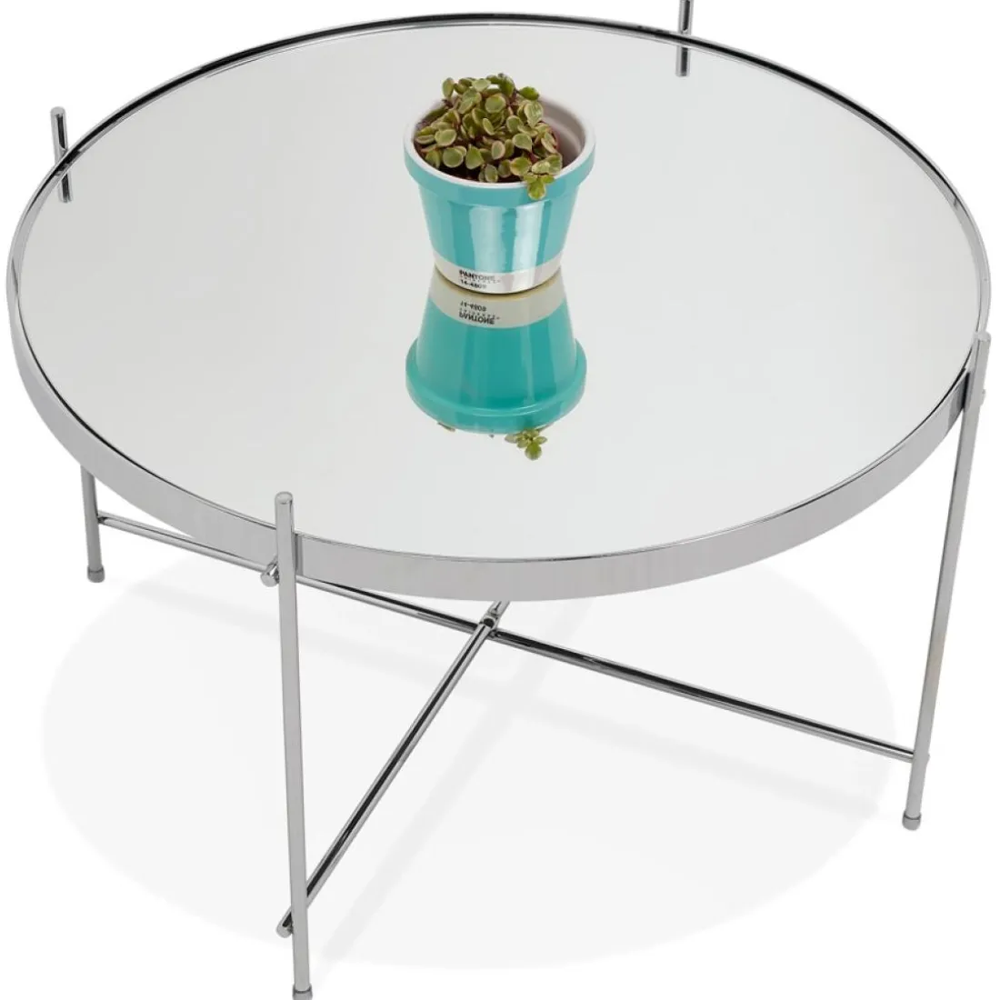 Table basse 'KOLOS MEDIUM' couleur chrome
