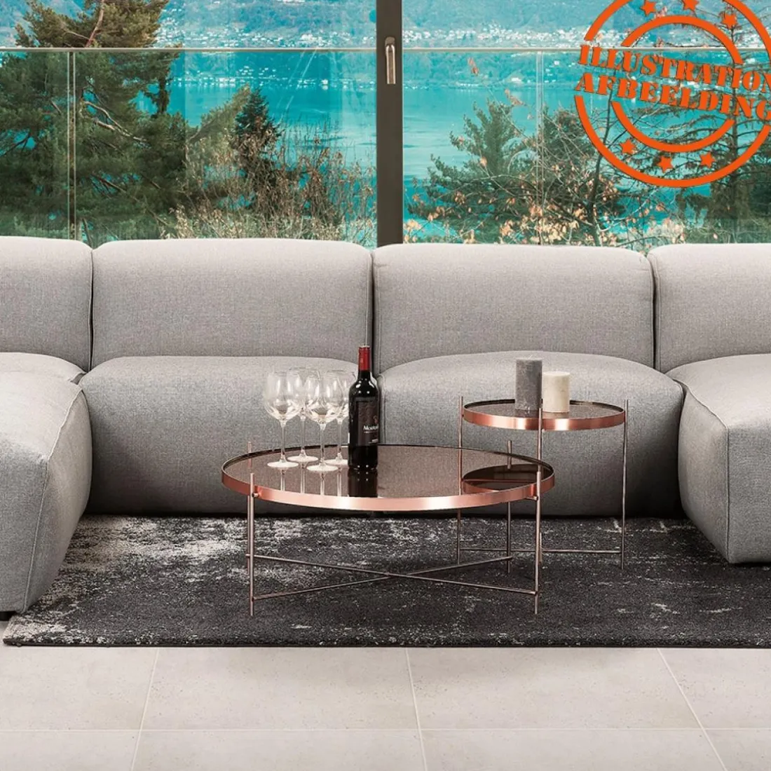Table basse 'KOLOS MEDIUM' couleur cuivre