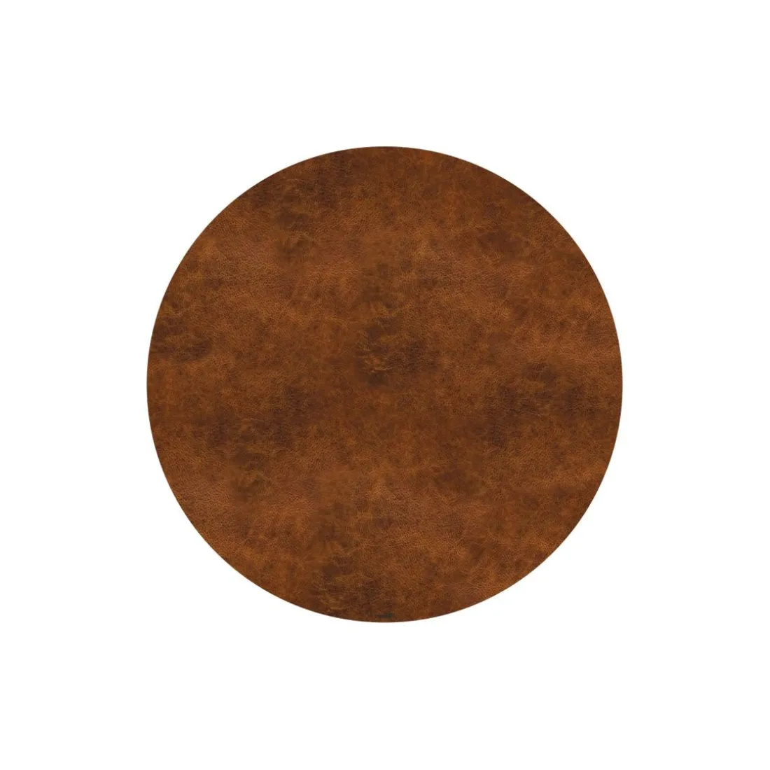 Table basse magnétique ronde à rebord Bipolart Métal Noir avec 1 Top Effet simili de vachette