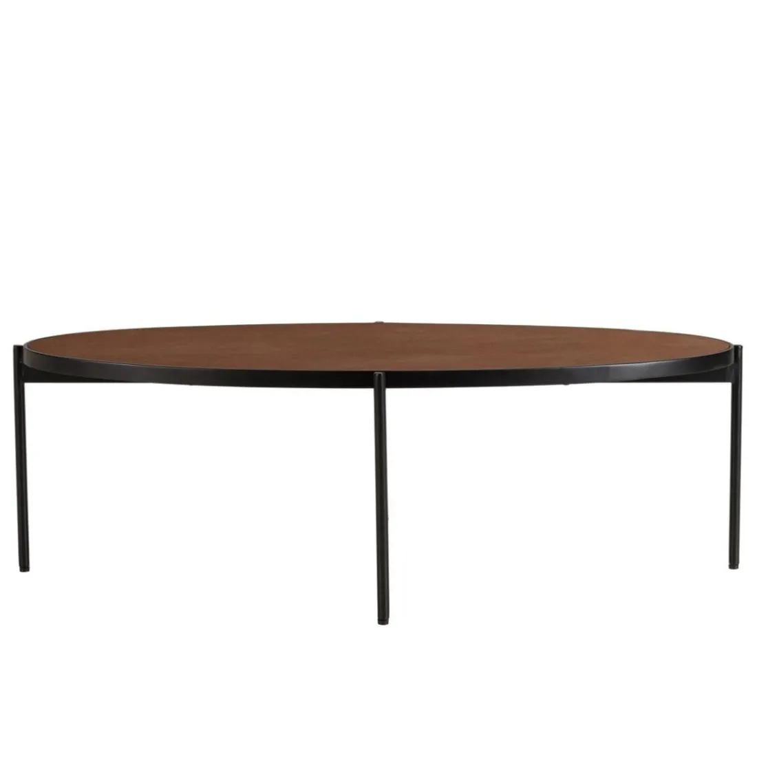 Table basse ovale couleur rouille effet pierre BASILE