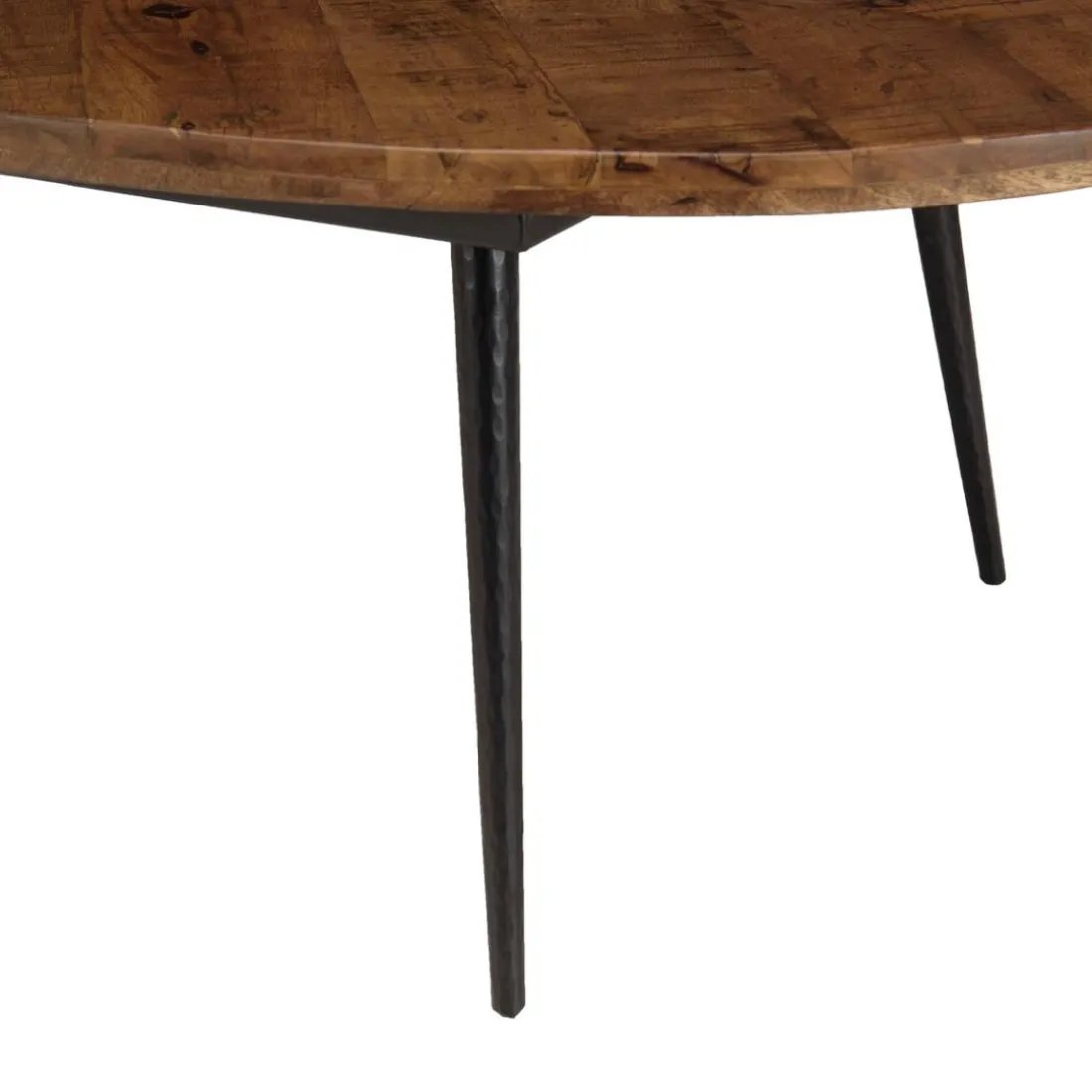 Table basse ovale plateau chevrons KIARA
