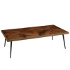 Table basse rectangulaire en bois pieds métal KIARA