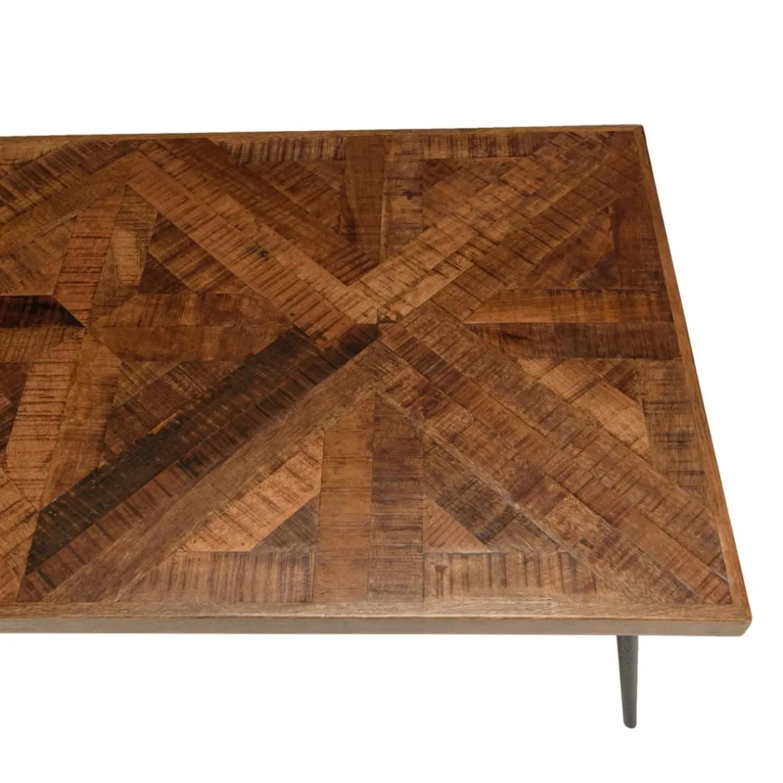 Table basse rectangulaire en bois pieds métal KIARA