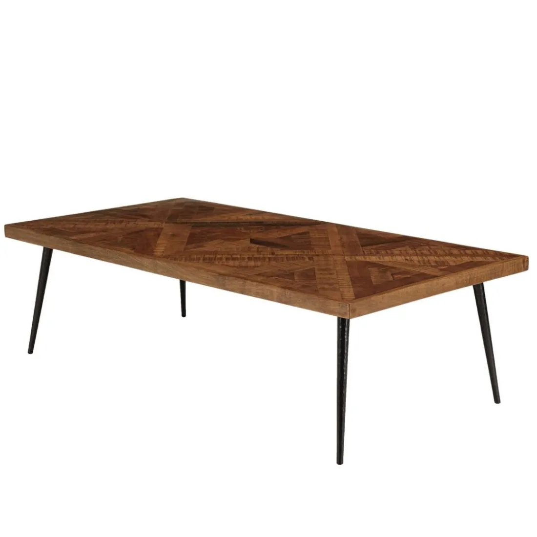 Table basse rectangulaire en bois pieds métal KIARA