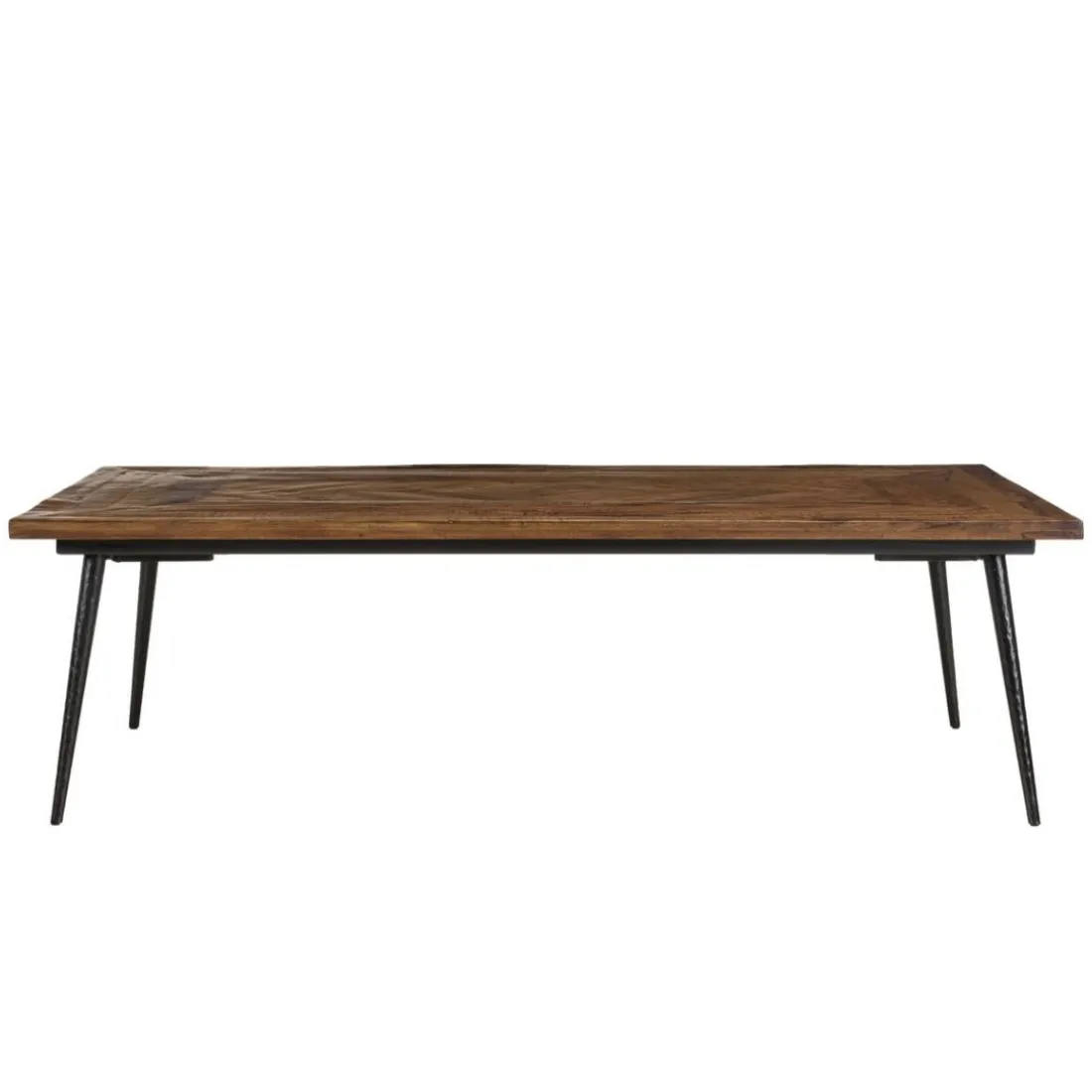Table basse rectangulaire en bois recyclé formes géométriques KIARA