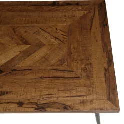 Table basse rectangulaire en bois recyclé formes géométriques KIARA