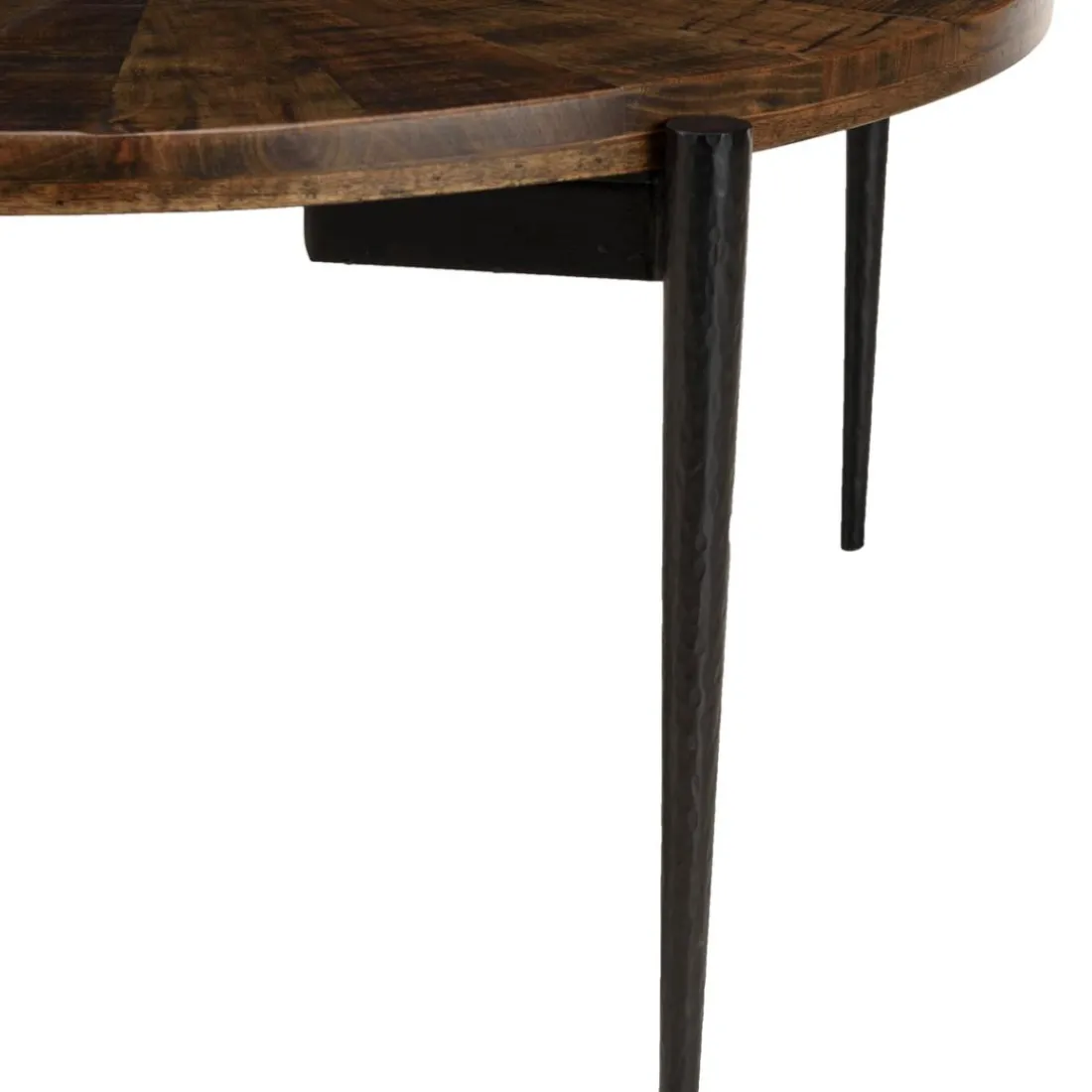 Table basse ronde bois recyclé pieds métal KIARA