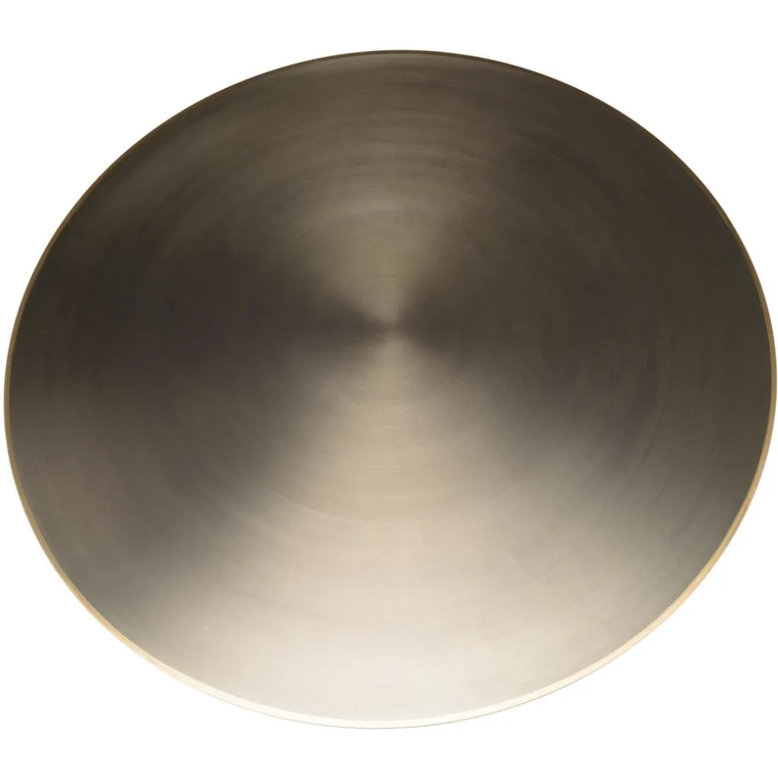 Table basse ronde en Fer Noir et bordure Dorée JAMES D80 cm