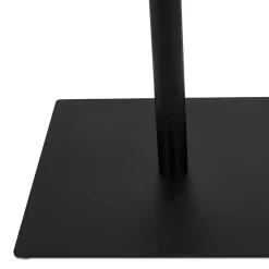 Table carrée design 'SUMO' en bois finition naturelle et métal noir