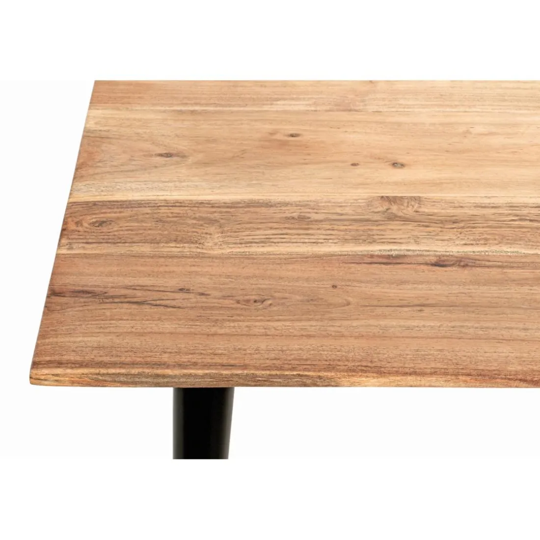 Table d'appoint plateau en bois massif d'acacia naturel