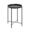 Table d'appoint acier laqué noir
