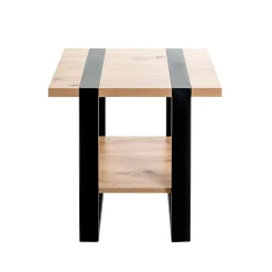 Table d'appoint avec plateaux décor chène