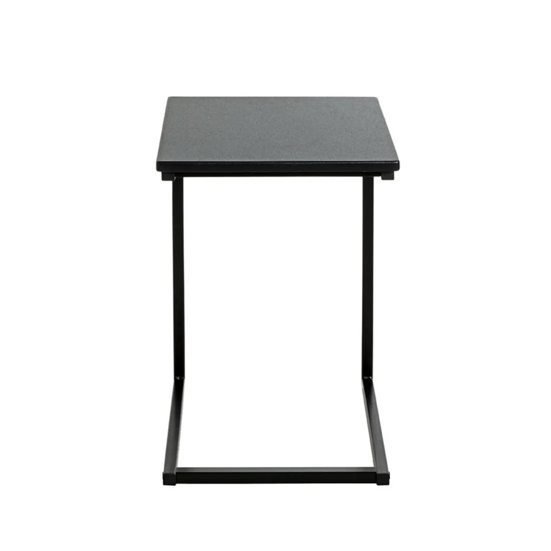 Table d'appoint design en métal plateau décor noir