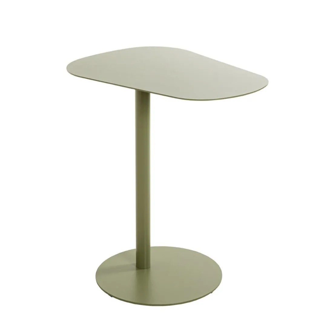 Table d'appoint design en métal vert