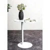 Table d'appoint design en métal blanc