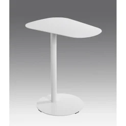 Table d'appoint design en métal blanc