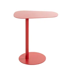 Table d'appoint design en métal rouge