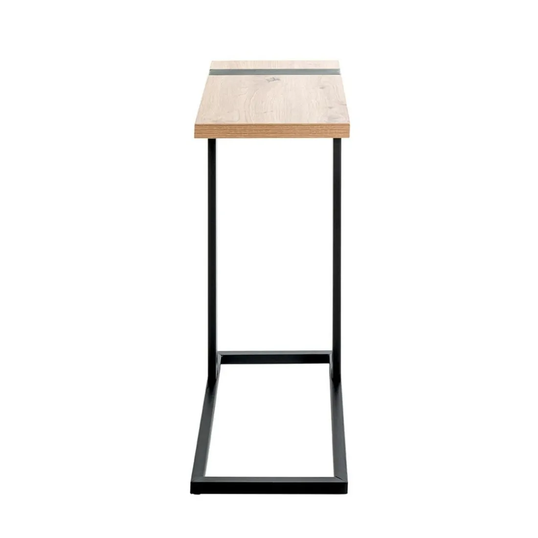 Table d'appoint design plateau décor chène