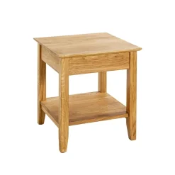 Table d'appoint en bois avec étagère supplémentaire