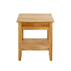 Table d'appoint en bois avec étagère supplémentaire