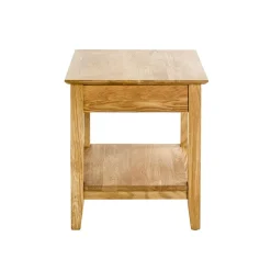 Table d'appoint en bois avec étagère supplémentaire