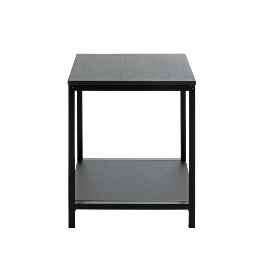 Table d'appoint en métal avec plateaux décor noir