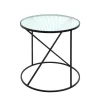 table d'appoint en métal laqué noir