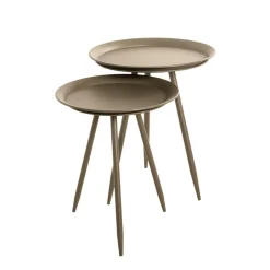 Table d'appoint en métal vert modèle mini