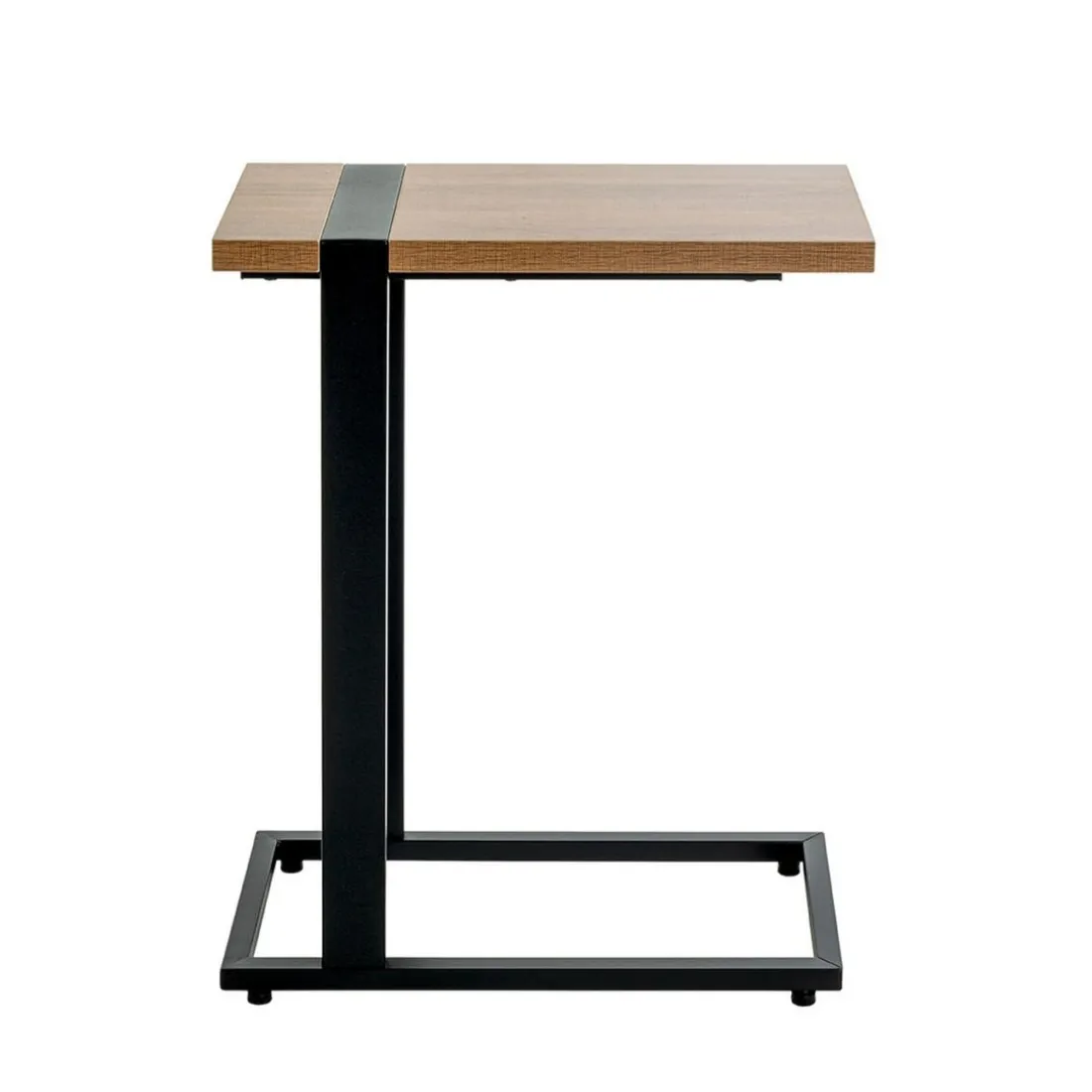 Table d'appoint finition chêne et structure en acier