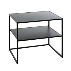 Table d'appoint grand modèle métal laqué noir