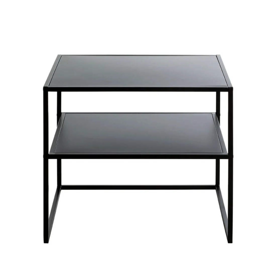 Table d'appoint grand modèle métal laqué noir