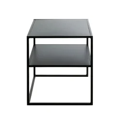 Table d'appoint grand modèle métal laqué noir