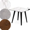 Table d'appoint magnétique carrée Bipolart Métal Noir avec 3 Tops style Textures