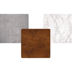 Table d'appoint magnétique carrée Bipolart Métal Noir avec 3 Tops style Textures
