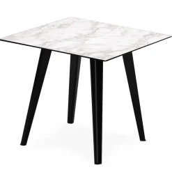 Table d'appoint magnétique carrée Bipolart Métal Noir avec 3 Tops style Textures
