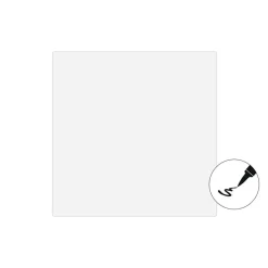 Table d'appoint magnétique carrée Bipolart Métal Noir avec 1 Top Tableau blanc effaçable