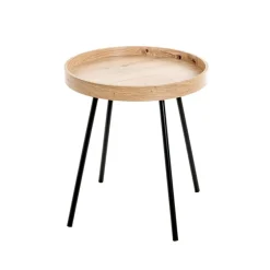 Table d'appoint métal laqué noir