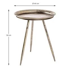 Table d'appoint Métal laqué Bronze antique