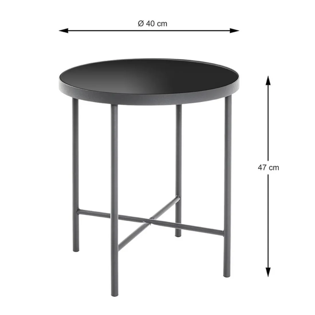 table d'appoint métal noir