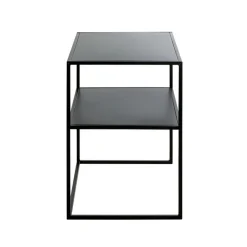 Table d'appoint petit modèle métal laqué noir