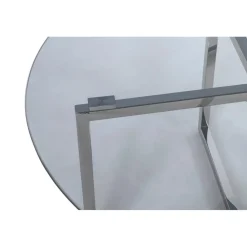 table d'appoint plateau en verre trempé teinté gris