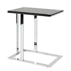 Table d'appoint plateau en verre trempé